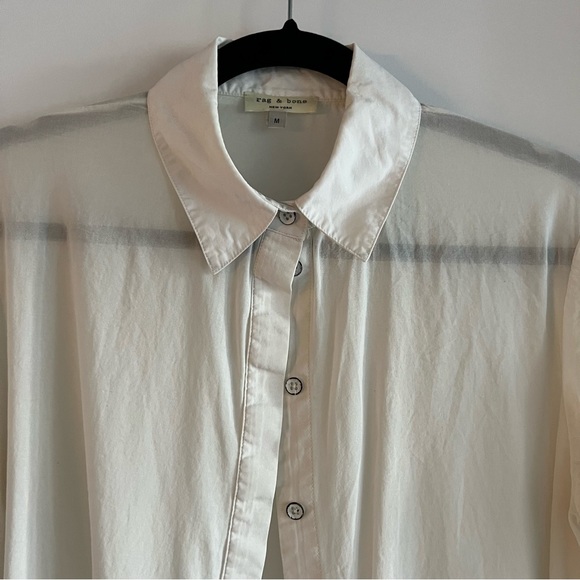 Rag & Bone semi-Sheer Cotton Shirt - Picture 2 of 5